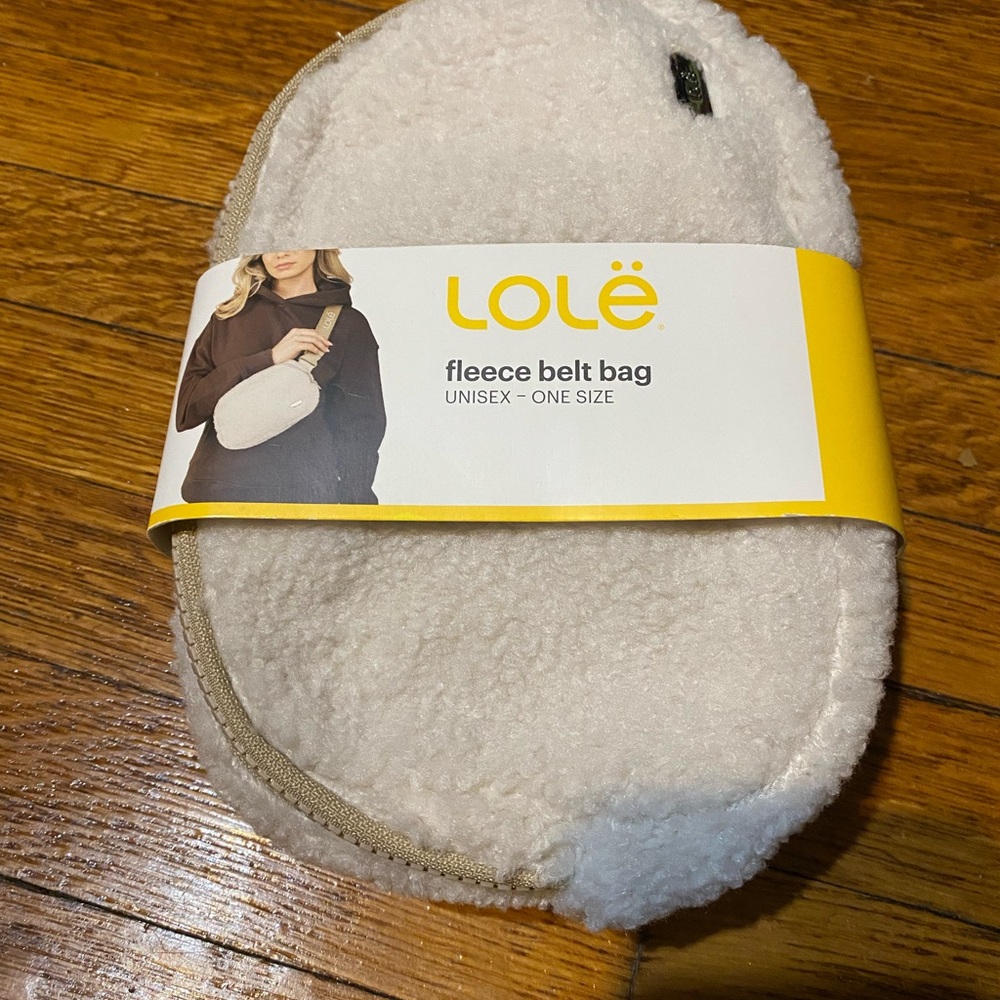 Lole Beige Fleece Belt Bag